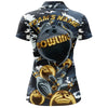 BlueJose Camo Navy Bowling Personalized All Over Printed Shirt For Women Personalized Shirts For Bowling Players