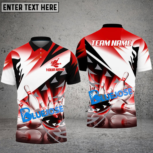 BlueJose Bowling And Pins Arrow Move Customized Name 3D Shirt (6 Colors)