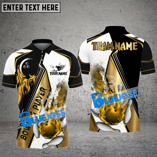 BlueJose Bowling And Pins Bowling Player Sport Customized Name, Team Name 3D Shirt