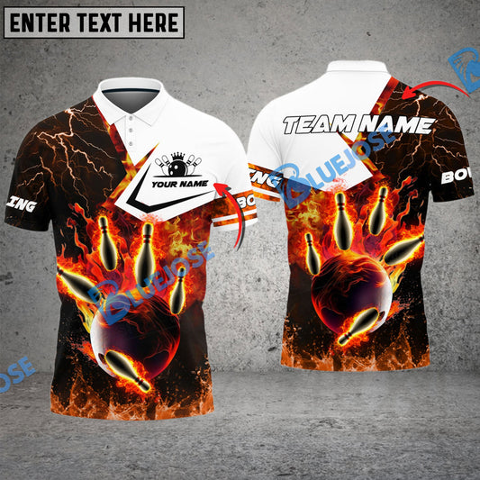 BlueJose Bowling And Pins Three Elements Of The God Multicolor Customized Name 3D Shirt ( 4 Colors )