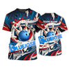 BlueJose Bowling American Tornado Customized Name, Team Name 3D Shirt