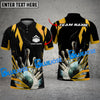 BlueJose Bowling And Pins Digital Smoke Customized Name 3D Shirt ( 6 Colors)