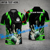 BlueJose Bowling And Pins Digital Smoke Customized Name 3D Shirt ( 6 Colors)
