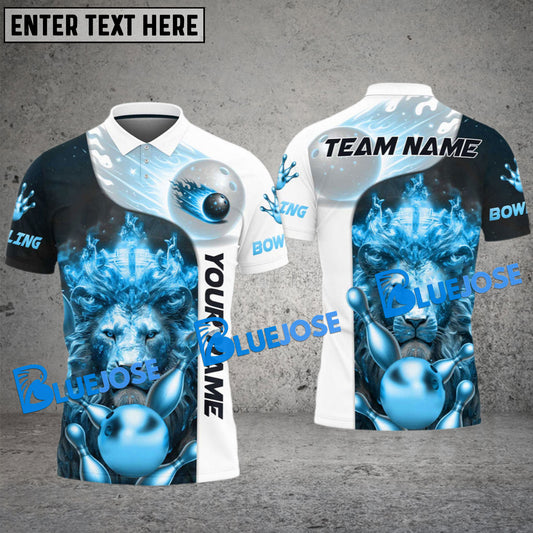 BlueJose Bowling And Pins Lion King Customized Name 3D Shirt (6 Colors)