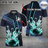 BlueJose Bowling And Pins Digital Hexagon Pattern Customized Name 3D Shirt (4 Colors)