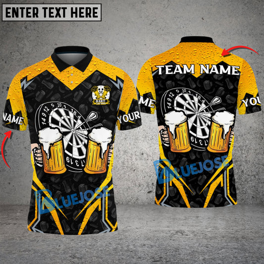 BlueJose Darts And Beer Personalized Name, Team Name Shirt (4 Colors)