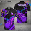 BlueJose Bowling And Pins Glass Fire Multicolor Customized Name 3D Shirt ( 4 Colors )