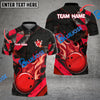 BlueJose Bowling And Pins Glass Fire Multicolor Customized Name 3D Shirt ( 4 Colors )