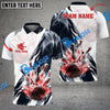 BlueJose Bowling And Pins Smoke Paint Pattern Multicolor Customized Name 3D Shirt ( 4 Colors )