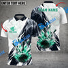 BlueJose Bowling And Pins Smoke Paint Pattern Multicolor Customized Name 3D Shirt ( 4 Colors )