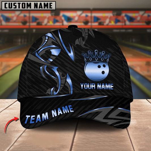 BlueJoses Bowling Golden Crown Multicolor Personalized Name Cap