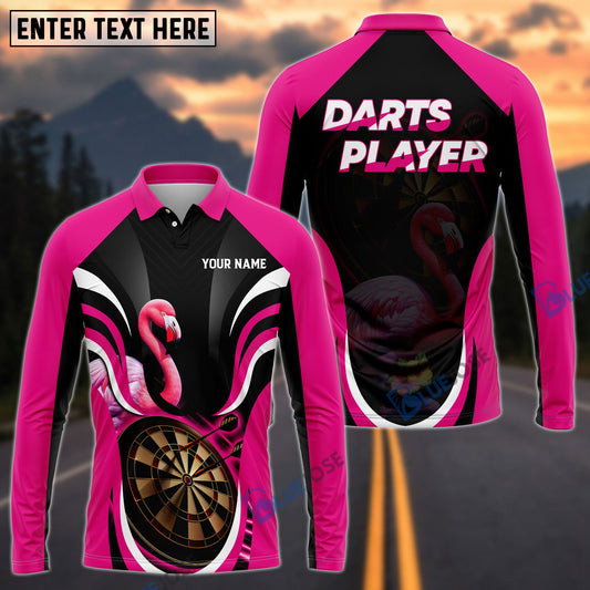 BlueJose Flamingo Darts Personalized Name, Team Name Shirt