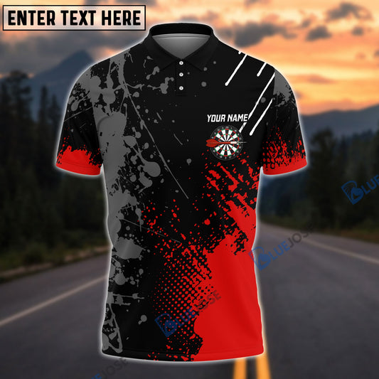 BlueJose Paint Style Darts Red Personalized Name, Team Name Shirt