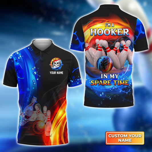 BlueJose Bowling I'm A Hooker In My Spare Time Customized Name 3D Shirt