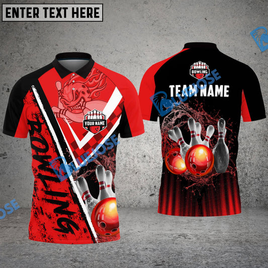 BlueJose Bowling And Pins Neighbor From Hell Customized Name 3D Shirt (5 Colors)