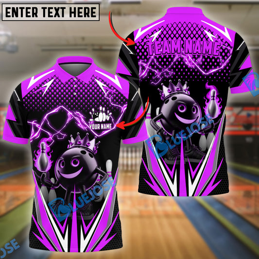 BlueJose Bowling And Pins Thunder Funny Bowling Ball Multicolor Options Personalized Shirt (4 Colors)