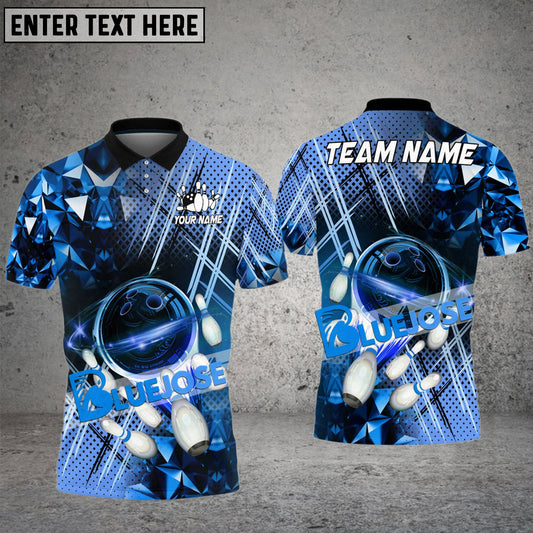BlueJose Bowling And Pins Fire Supersonic Speed Customized Name 3D Shirt (6 Colors)