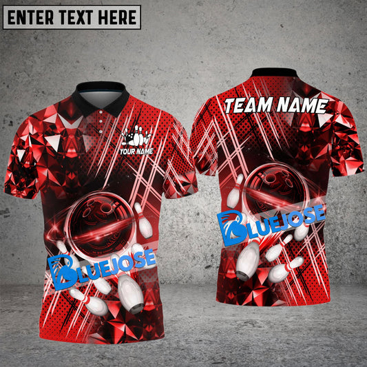 BlueJose Bowling And Pins Fire Supersonic Speed Customized Name 3D Shirt (6 Colors)
