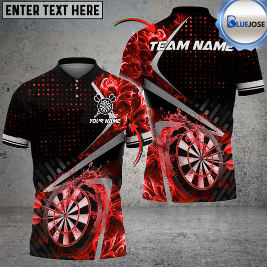 BlueJose Darts Fire Lava Customized Name Shirt (4 Colors)