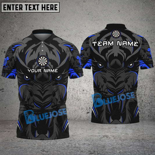 BlueJose Darts Tiger Pattern Personalized Name, Team Name Shirt (4 Colors)