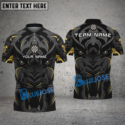 BlueJose Darts Tiger Pattern Personalized Name, Team Name Shirt (4 Colors)