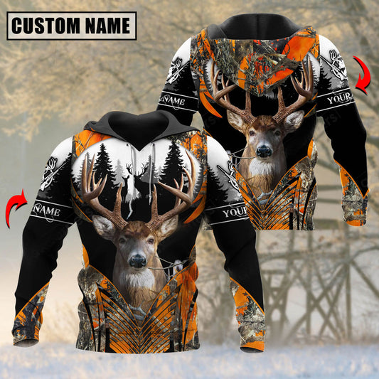 BlueJose Personalized Name Deer Hunting Camouflage Forest Pattern 3D Shirts ( 3 Colors )