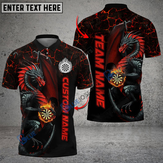 BlueJose Darts Big Dragon Personalized Name, Team Name Shirt (4 Colors)
