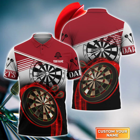 BlueJose Darts Red Personalized Name Shirt