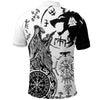 BlueJose Viking Style - Viking Wolf Fenrir Skoll and Hati White Polo-Shirt