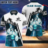BlueJose Personalized Name Light Bowling Player Multicolor 3D Shirt, Personalized Shirts For Bowling Players