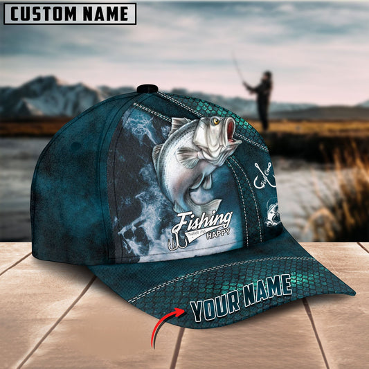 BlueJose Personalized Striped Bass Fishing Classic Cap