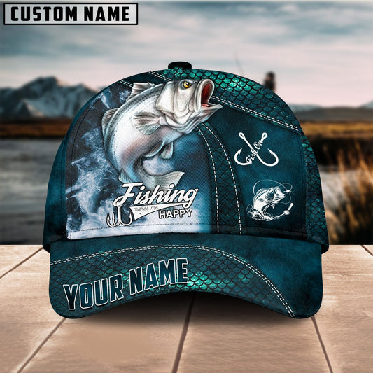 BlueJose Personalized Striped Bass Fishing Classic Cap