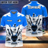 BlueJose Bowling And Pins Ice Age Pattern Customized Name Women Polo Shirt (5 Colors)