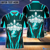 BlueJose Personalized Name and Team Name Bowling and Pins Multicolor 3D Shirt, Personalized Shirts For Bowling Players