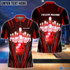 BlueJose Personalized Name and Team Name Bowling and Pins Multicolor 3D Shirt, Personalized Shirts For Bowling Players