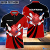 BlueJose Personalized Name and Team Name Bowling and Pins Multicolor 3D Shirt, Personalized Shirts For Bowling Players