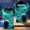 BlueJose Personalized Name and Team Name Thunder Color Bowling Player Multicolor 3D Shirt, Personalized Shirts For Bowling Players