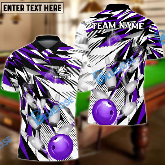 BlueJose Bowling And Pins Diamonds Dart Personalized Name, Team Name Unisex Shirt