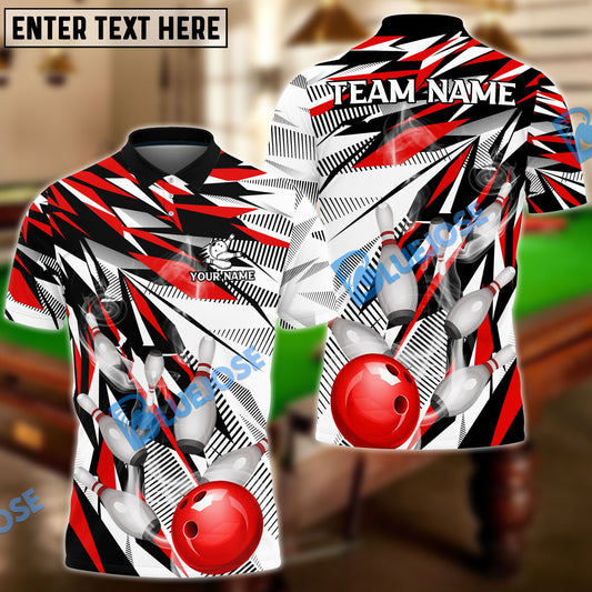 BlueJose Bowling And Pins Diamonds Dart Personalized Name, Team Name Unisex Shirt