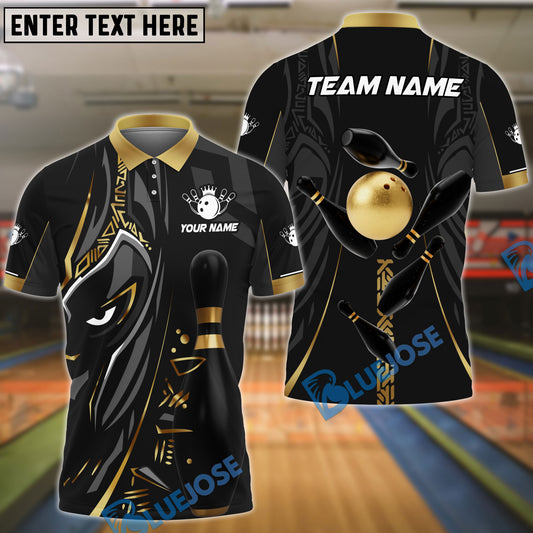 BlueJose Bowling And Pins Black Panther Pro Multicolor Customized Name 3D Shirt (6 Colors)