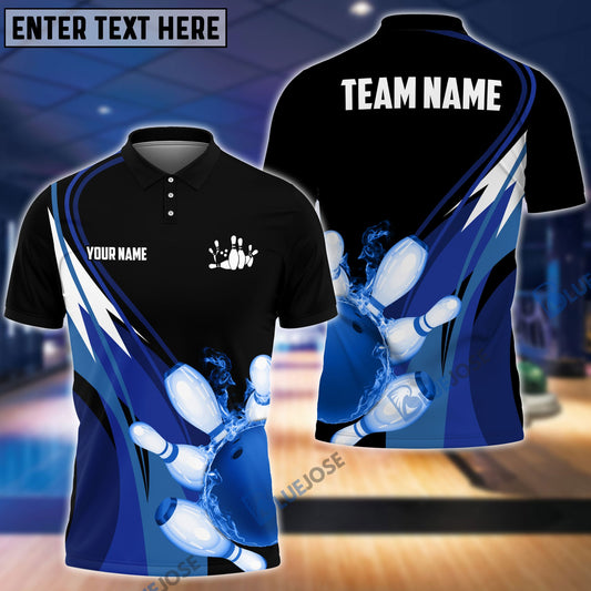 BlueJose Bowling And Pins Vintage Fox Customized Name 3D Shirt (4 Colors)