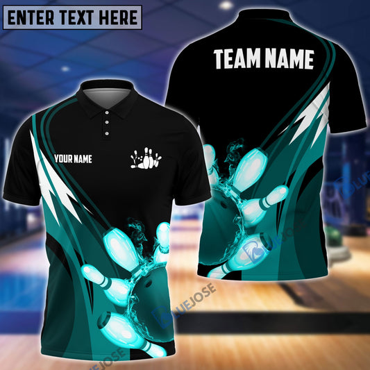 BlueJose Bowling And Pins Vintage Fox Customized Name 3D Shirt (4 Colors)