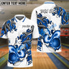 BlueJose Bowling And Pins Snake Pattern Customized Name 3D Shirt (4 Colors)