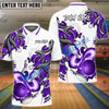 BlueJose Bowling And Pins Snake Pattern Customized Name 3D Shirt (4 Colors)