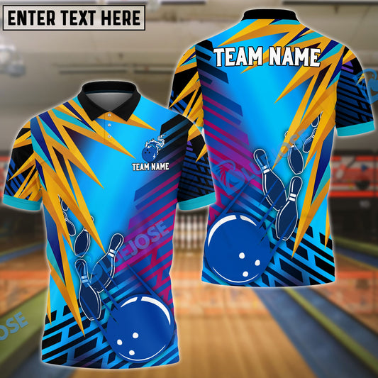 BlueJose Bowling And Pins Ice Break Customized Name 3D Shirt