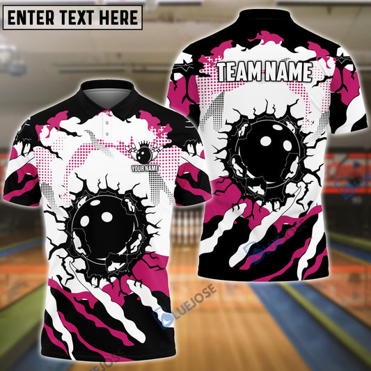 BlueJose Bowling Ball Broken Multicolor Customized Name 3D Shirt