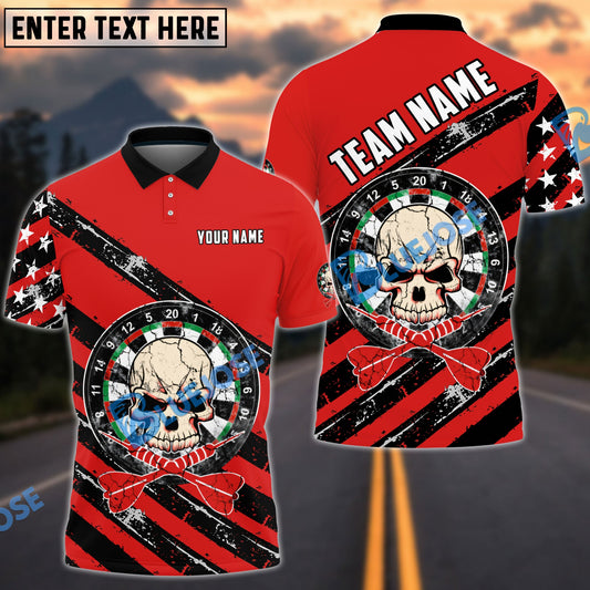 BlueJose Multiple Color Skull Dartboard Customized Name, Team Name Unisex Shirt