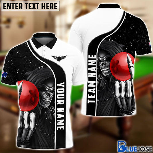 BlueJose Bowling And Reaper Customized Name 3D Shirt