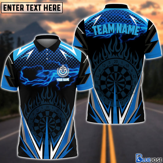 BlueJose Dart Blue Fire Personalized Name Shirt