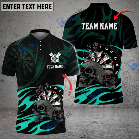 BlueJose Darts & Skull Pattern Personalized Name, Team Name Shirt (4 Colors)